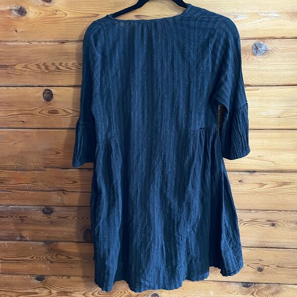 Ulla Johnson Helena Tunic Dress Navy Size 4 With Slip Under - Picture 3 of 4